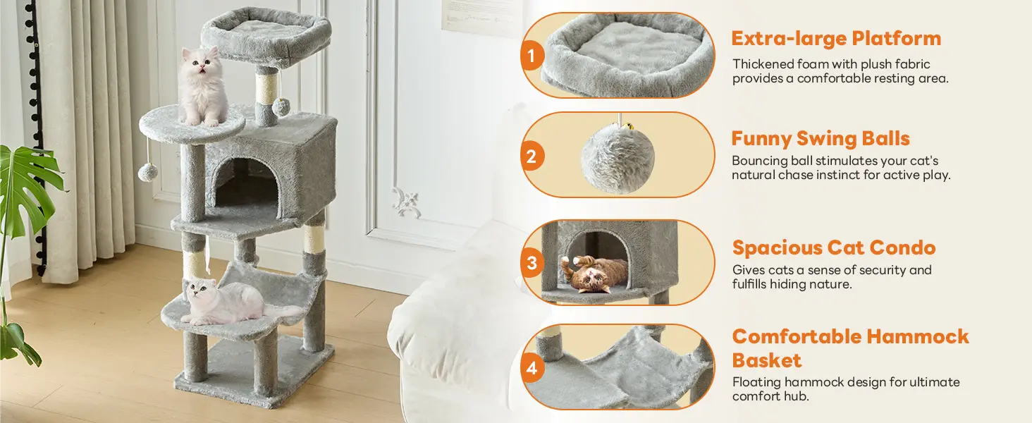 44-inch cat tree tower - detail image 5