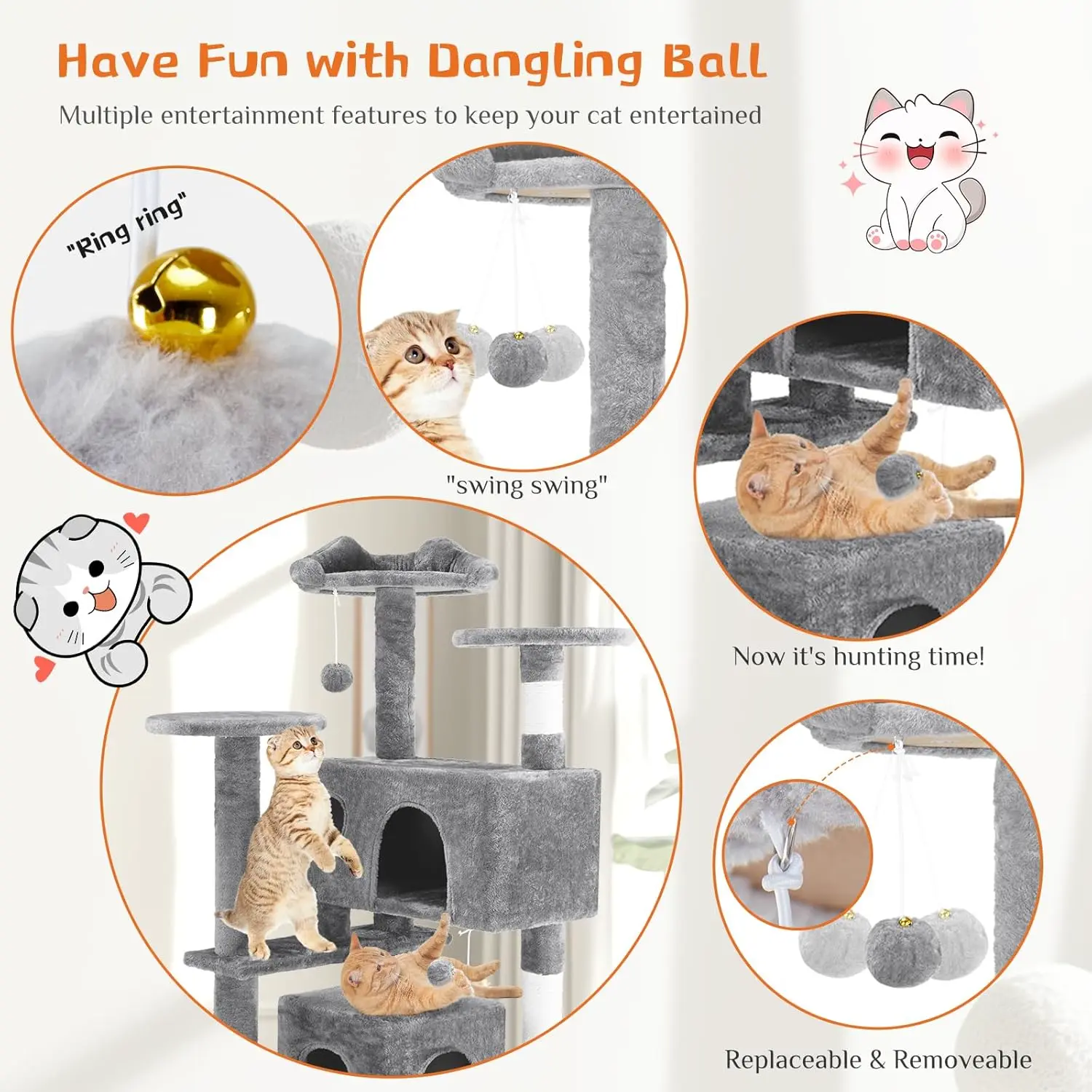 44-inch cat tree tower, image 7
